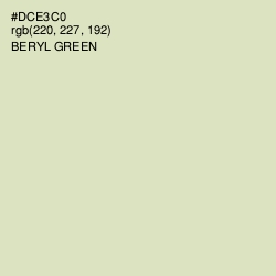#DCE3C0 - Beryl Green Color Image